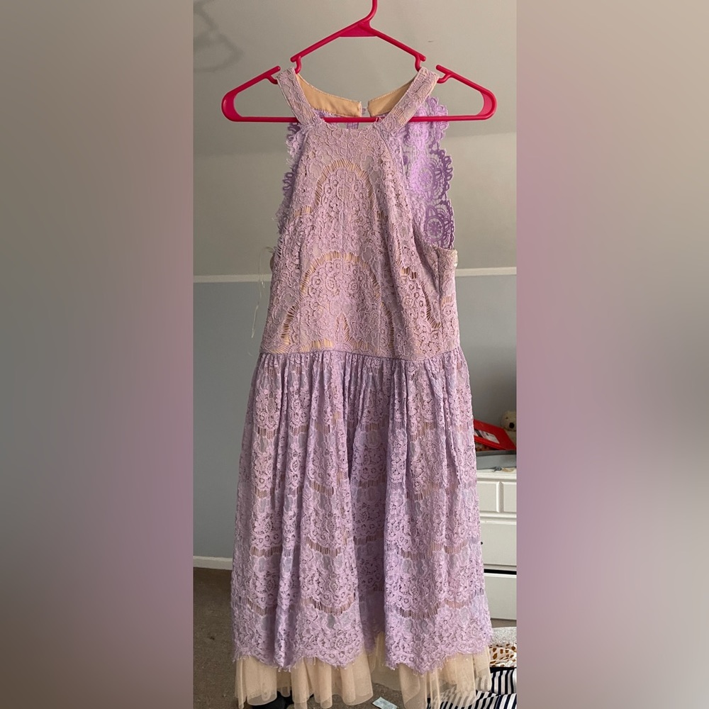 Purple lace dress